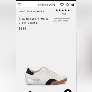 Dolce Vita women’s Zina leather Sneakers